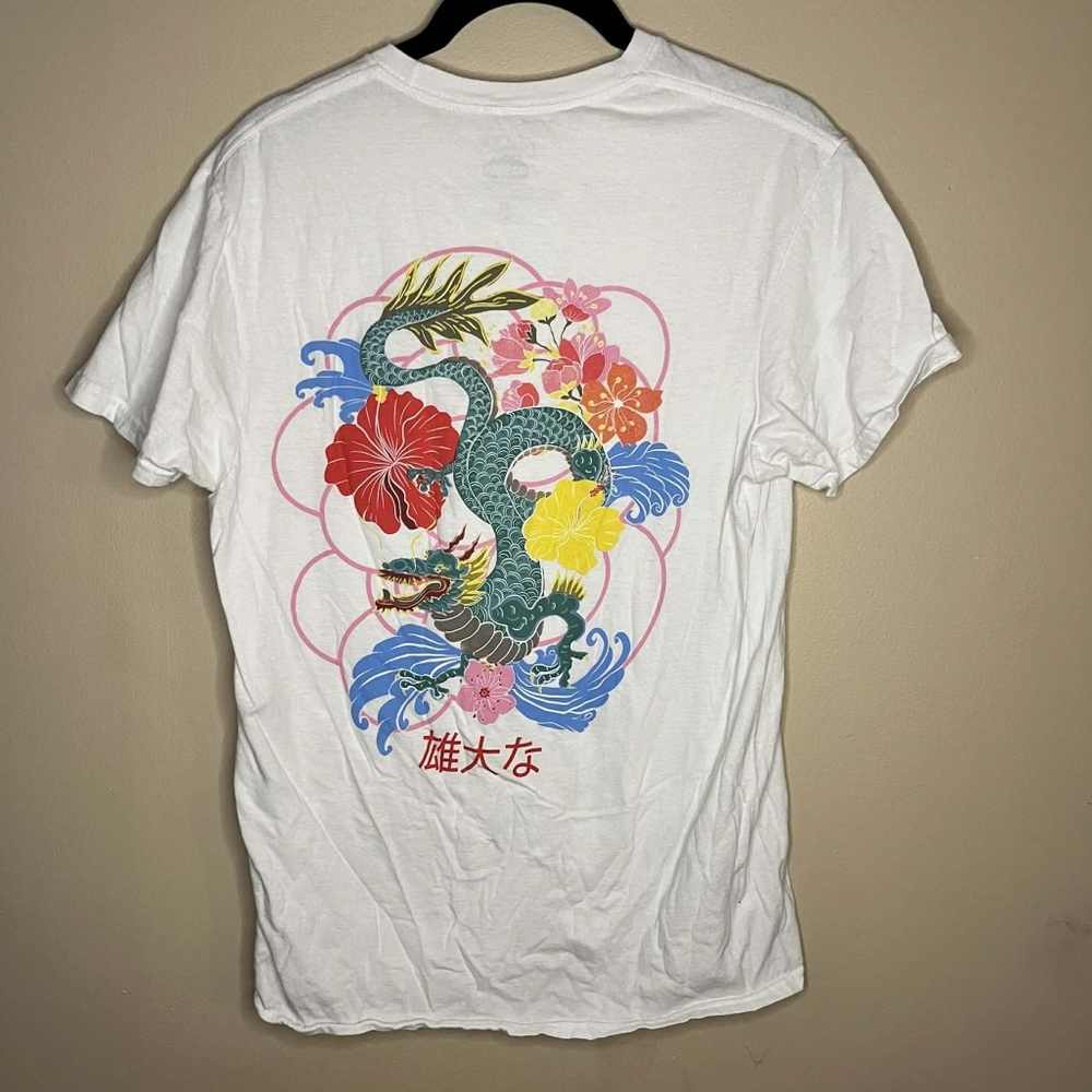 Call Your Mother Chinese Dragon With Flowers Medium Tee